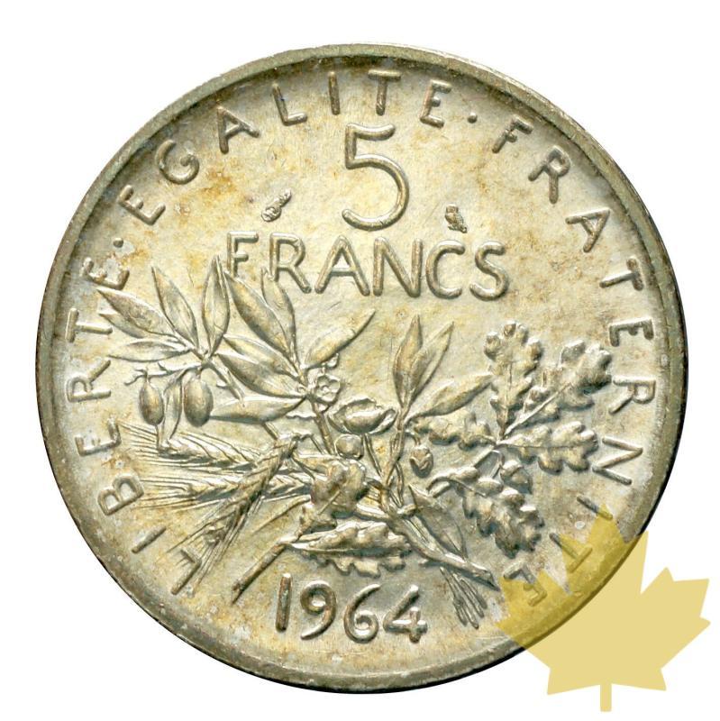 FRANCE-1964-5 FRANCS SEMEUSE-presque FDC - 20200923151944_semeuse-franc-FDC-86.jpg