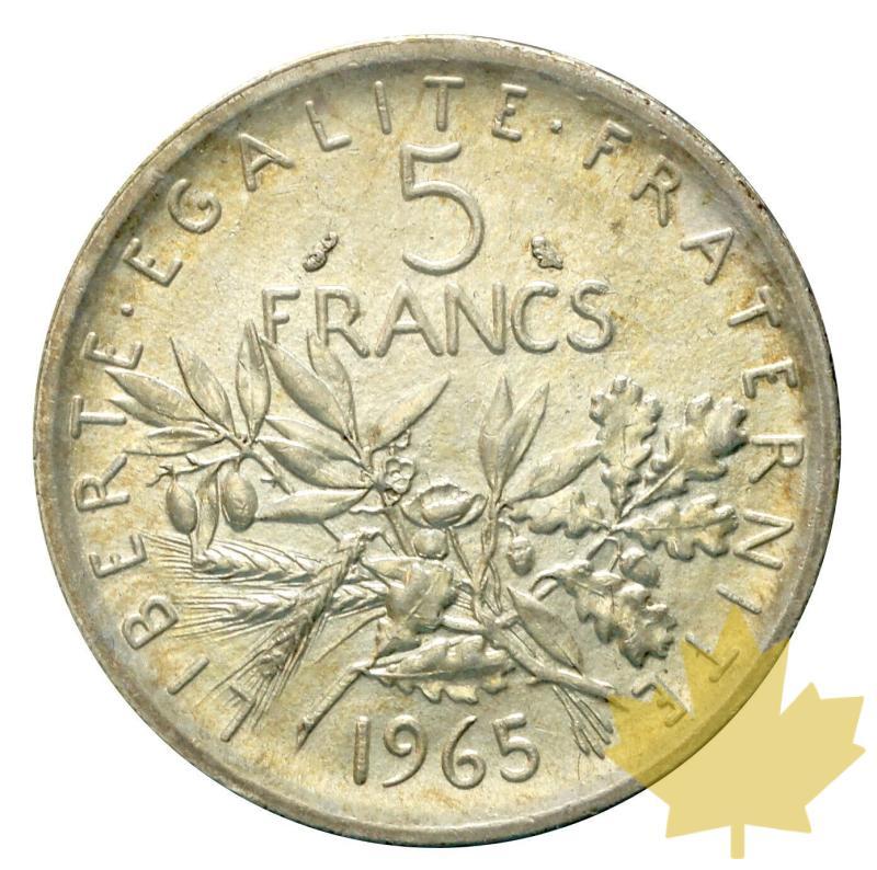 FRANCE-1965-5 FRANCS SEMEUSE-presque FDC - 20200923152158_semeuse-franc-FDC-88.jpg