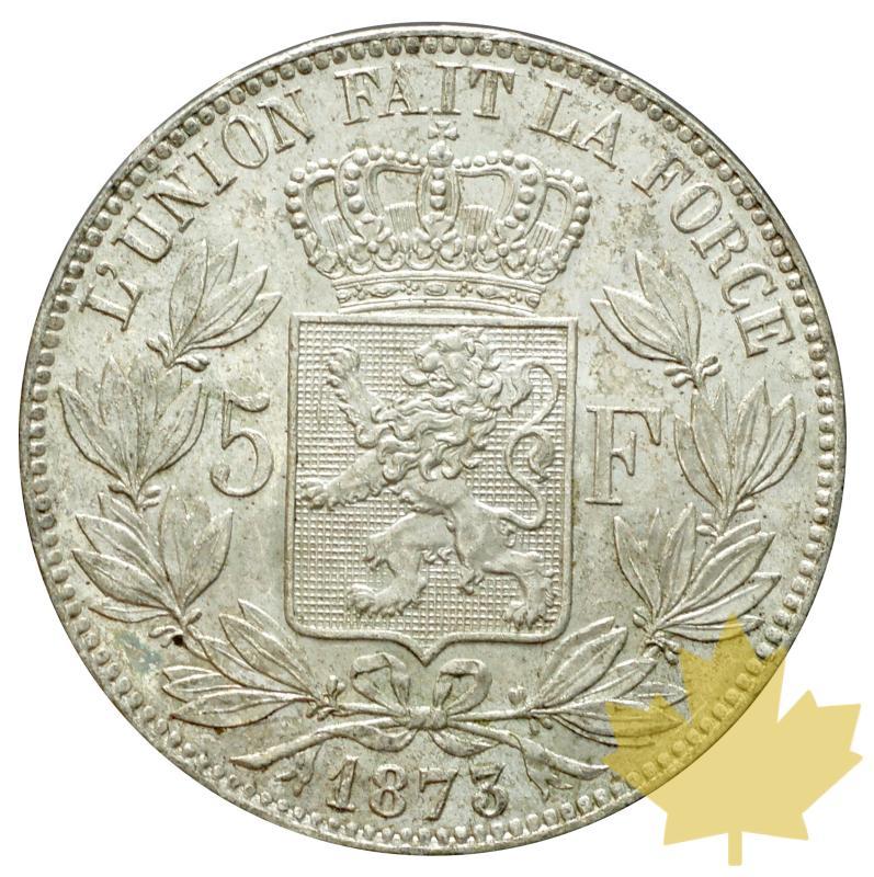 BELGIQUE-1873-5 FRANCS-Leopold II-Superbe - 20201019154823_5francs-1873-belgium-2.JPG