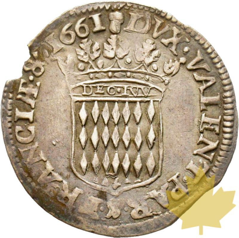 MONACO-1661-1/12 Ecu-5 sols-Honoré II-TTB+ - 20201203094909_douzieme-d-ecu-1661.jpg