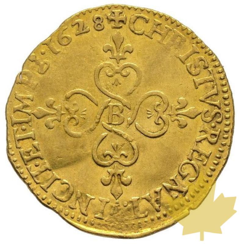 FRANCE-1628 B-Écu d'or, Rouen-Louis XIII -TTB - 20210106095038_LOUISXIII-1628B-ECUOR.jpg