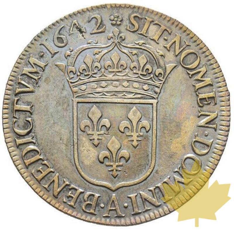 FRANCE-1642 A-Écu de 60 Sols, 1er poinçon de Warin-rose-TTB - 20210106095911_60solslouisxiii.jpg