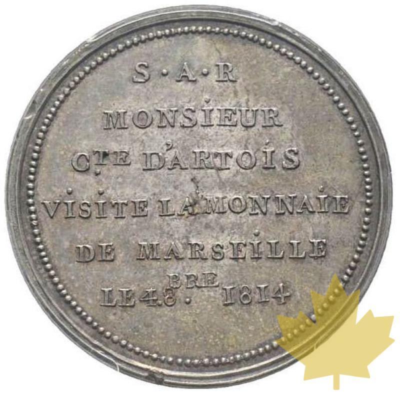 FRANCE-1814-Module du 5 Francs sur flan argent-PCGS MS62 - 20210209112429_5francs-1814-essai-2.jpg