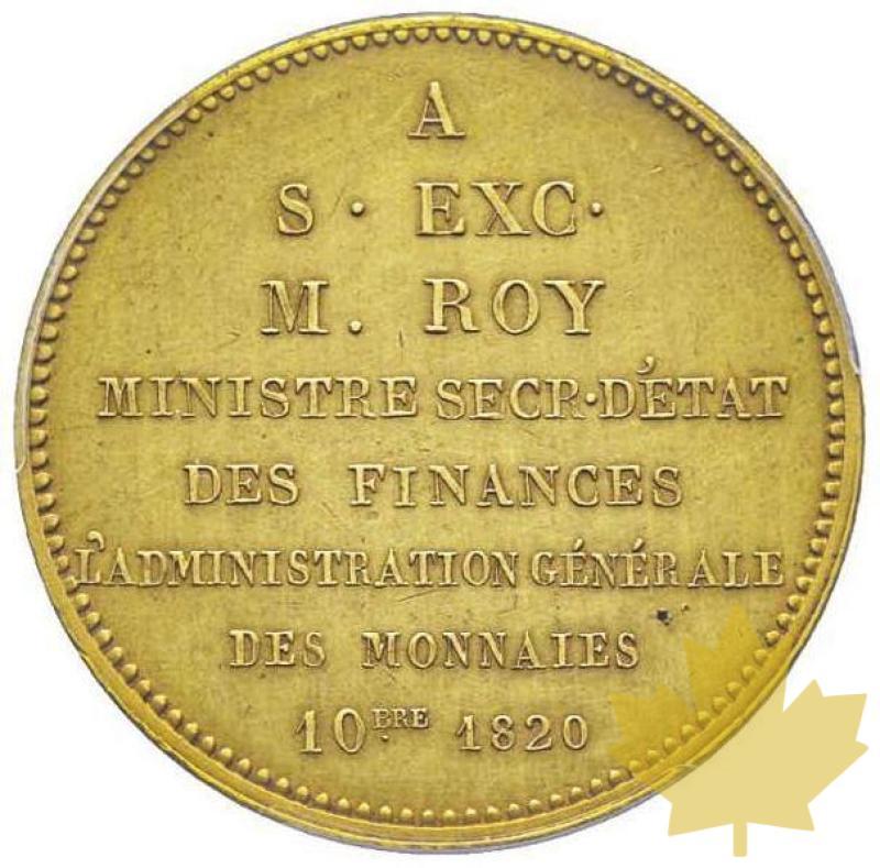FRANCE-1820-Module de 5 Francs-Bronzo dorato-PCGS SP61 - 20210212133951_5francs-essai-1820.jpg