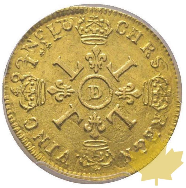 FRANCE-1695 D-Louis d'or aux 4 L-PCGS AU53 - 20210212152120_louisor-1695D.jpg