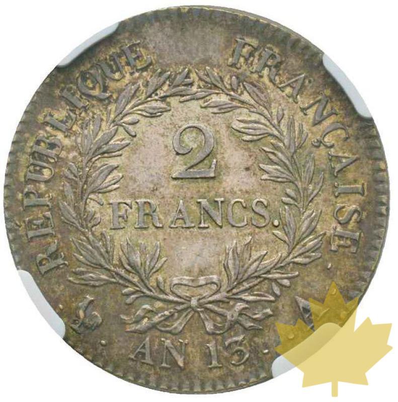 FRANCE-AN13 A-2 FRANCS-Premier Empire 1804-1814-NGC AU55 - 20210302182120_2francsan13paris.jpg