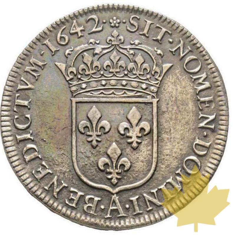 FRANCE-1642A-1/2 Écu premier poinçon de Warin-TTB-SUP - 20210317161015_demiecu-louisxiii.jpg