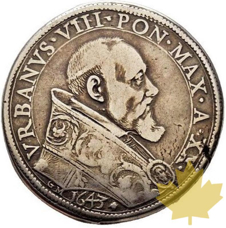 VATICAN-1643 AN XX-PIASTRA-Urbano VIII 1623-1644 TTB - 20210323155443_vatican-Piastra-1643-1copia.jpg