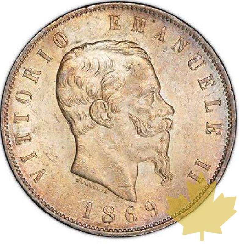 ITALIE-1869 M-5 Lire-Vittorio Emanuele II 1861-1878-PCGS MS62 - 20210331095304_5LIRE1864MILANO1.jpg