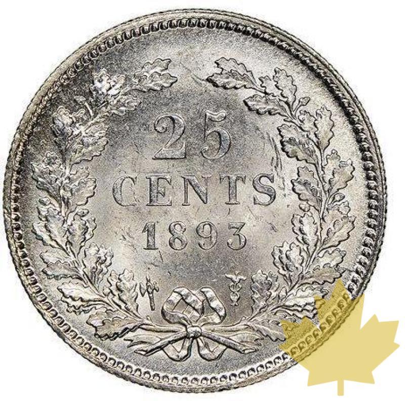 PAYS BAS-1893-25 CENTS- Wilhelmina 1890-1948-NGC MS63 - 20210331101754_netherlands-1893.jpg