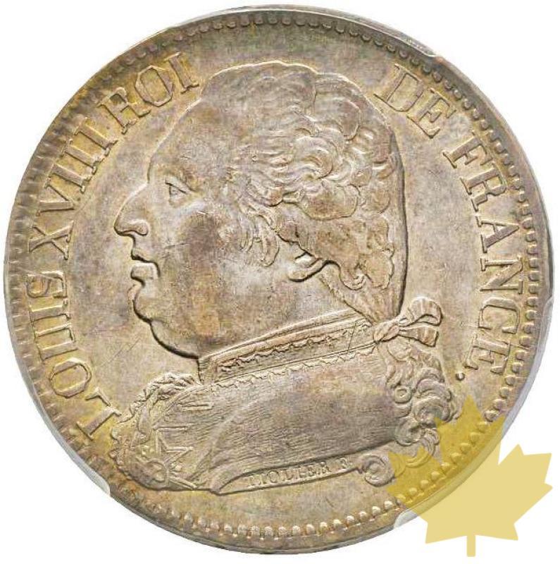 FRANCE-1815 Q-5 FRANCS-LOUIS XVIII-PCGS AU53 - 20210402150251_5FRANCS1815PERPIGNAN-.jpg