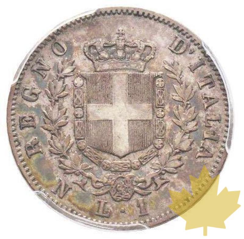 ITALIA-1862N-1 LIRE-Vittorio Emanuele II-PCGS XF45-Rare - 20210407102159_LIRA1862NAPOLI.jpg