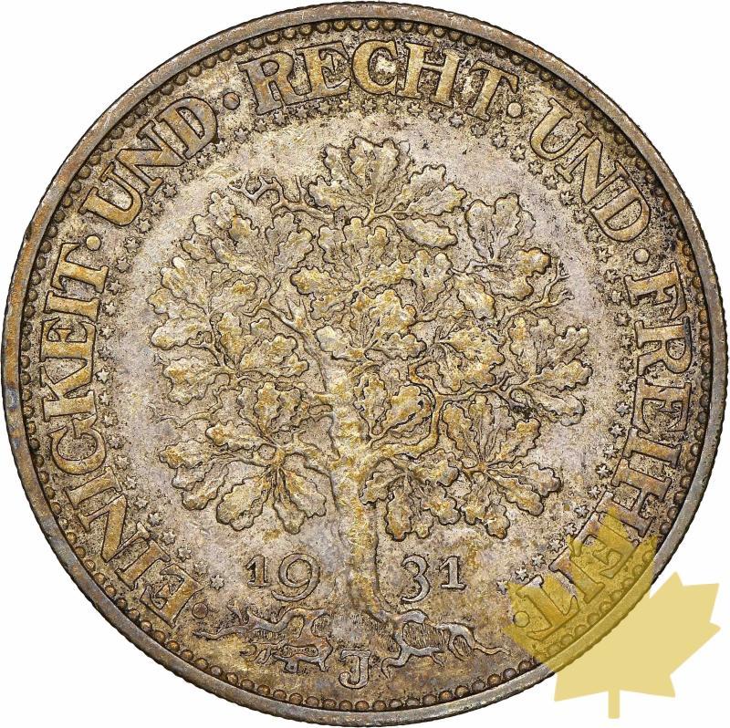 ALLEMAGNE-1931J-5 MARK Weimar Republic 1918-1933-AU58 - 20210407110057_1931germany5mark-1.jpg