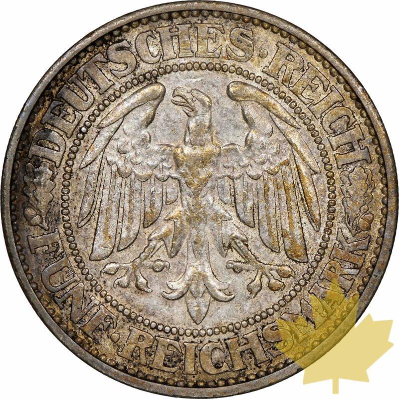 ALLEMAGNE-1931J-5 MARK Weimar Republic 1918-1933-AU58 - 20210407110057_1931germany5mark-2.jpg