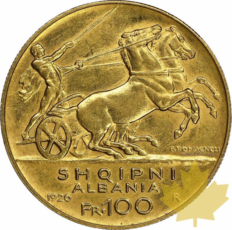 ALBANIE-1926-100 FRANGA PROVA- Amet Zogu-NGC AU58 - 20210407134607_100franga-1926-2.jpg