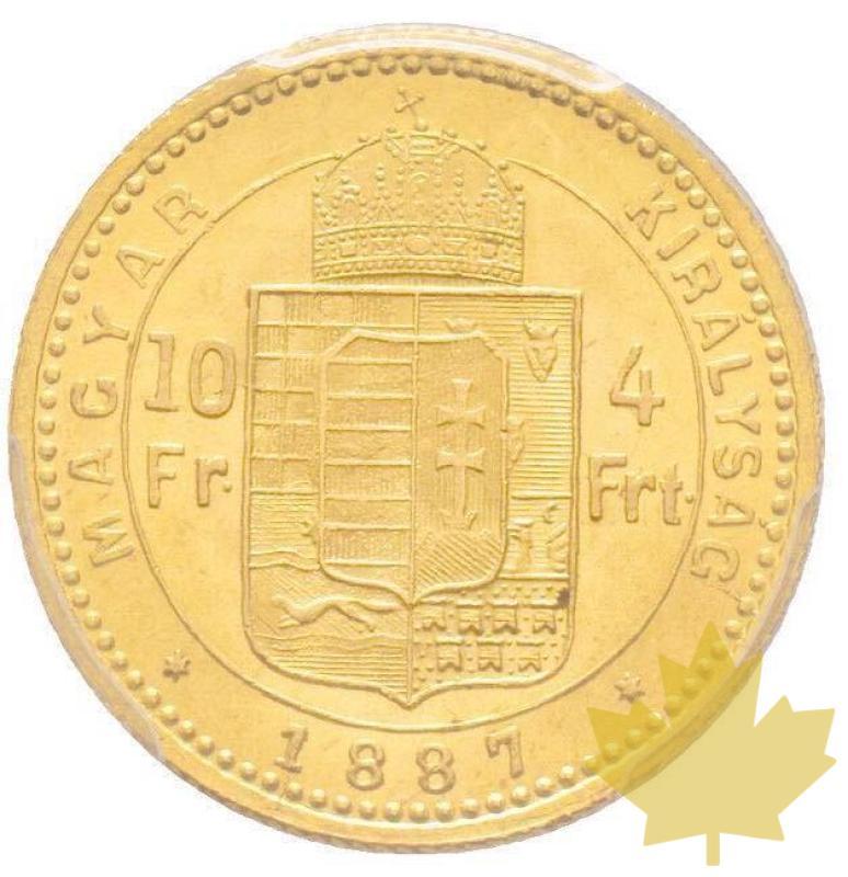 HONGRIE-1887 KB-4 Forint-PCGS MS61 - 20210426112542_10florins-1887KB.jpg