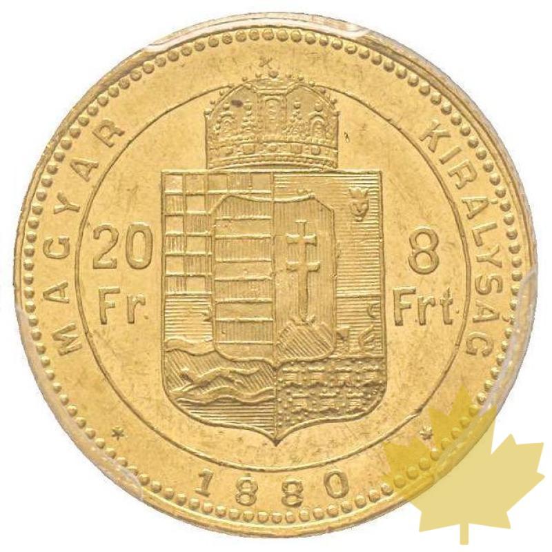 HONGRIE-1880KB-8 Forint-Franz Joseph 1848-1916-PCGS MS62 - 20210426114058_8FORINT-1880KB.jpg