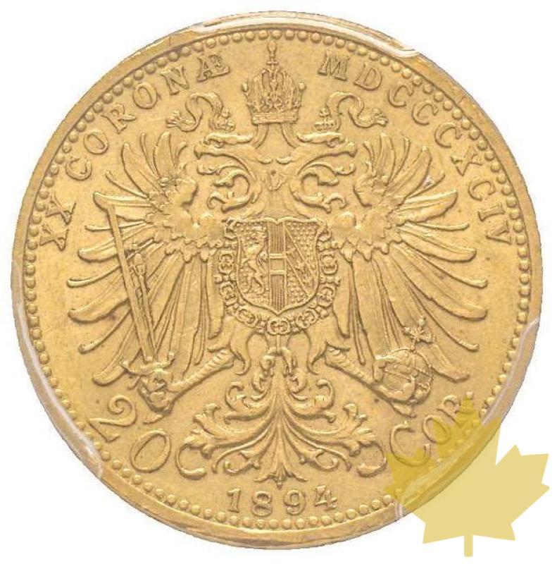 AUTRICHE-1894-20 Couronnes-Franz Joseph-PCGS AU58 - 20210426114430_20CORONA1894.jpg