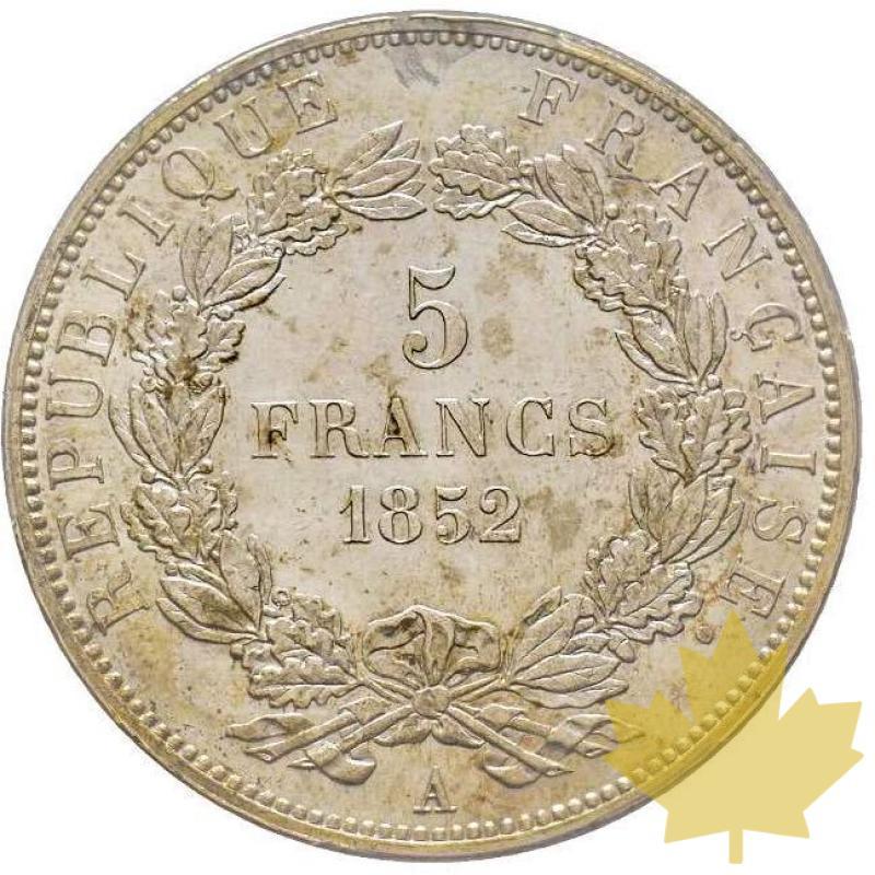 FRANCE-1852 A-5 FRANCS-Napoléon III-Tête étroite-PCGS MS62 - 20210428140132_5FRANCS-1852PARIS.jpg