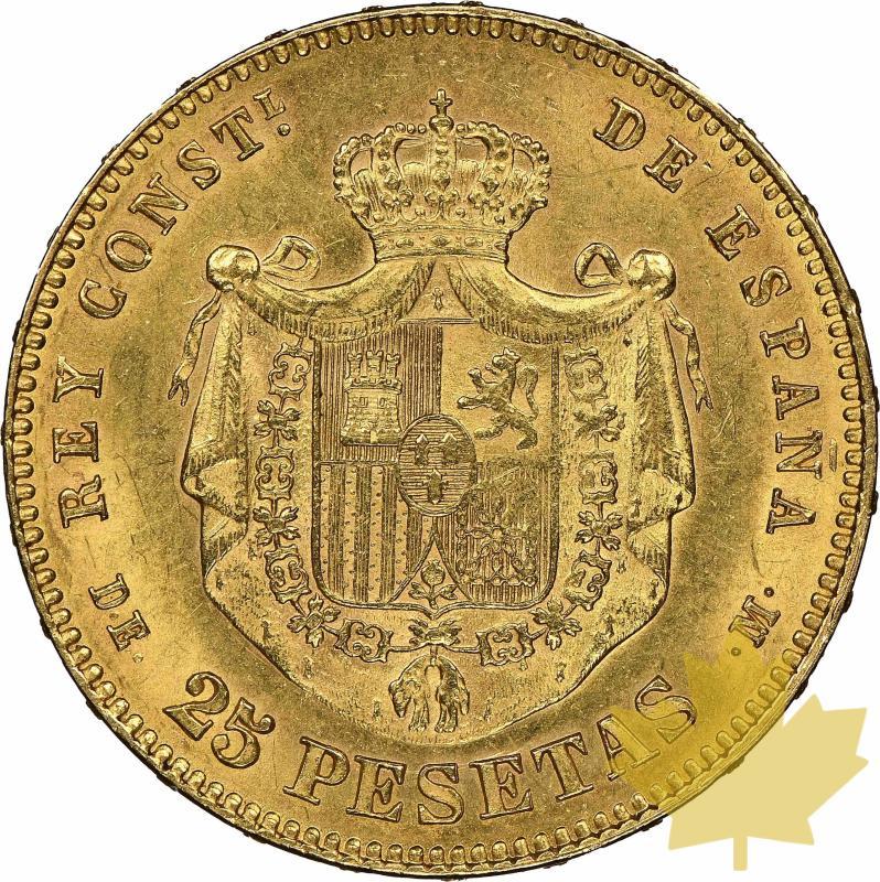 ESPAGNE-1878-25 PESETAS-ALFONSI XII-Superbe - 20210428144618_25pesetas-alfonso-2.jpeg