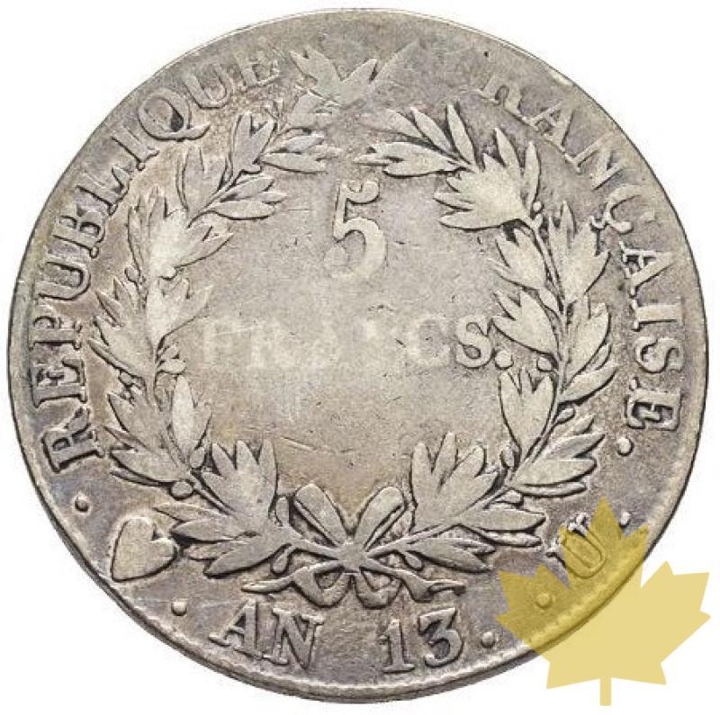 ITALIE-AN 13U-5 Francs-Département de l'Éridan 1802-1814-TB - 20210608100129_5francstorino.jpg