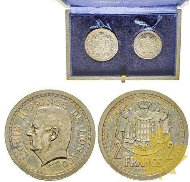 MONACO-ESSAI de 1 & 2 Francs-Louis II 1922-1949-FDC-RARE - 20210614101309_MONACO-ESSAILOUISII.jpg