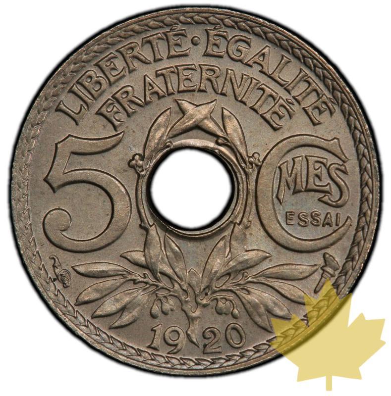 FRANCE-1920-5 CENTIMES-LINDAUER-ESSAI- petit module-PCGS SP66 - 20210702093138_5CENT-ESSAI-19201.jpg