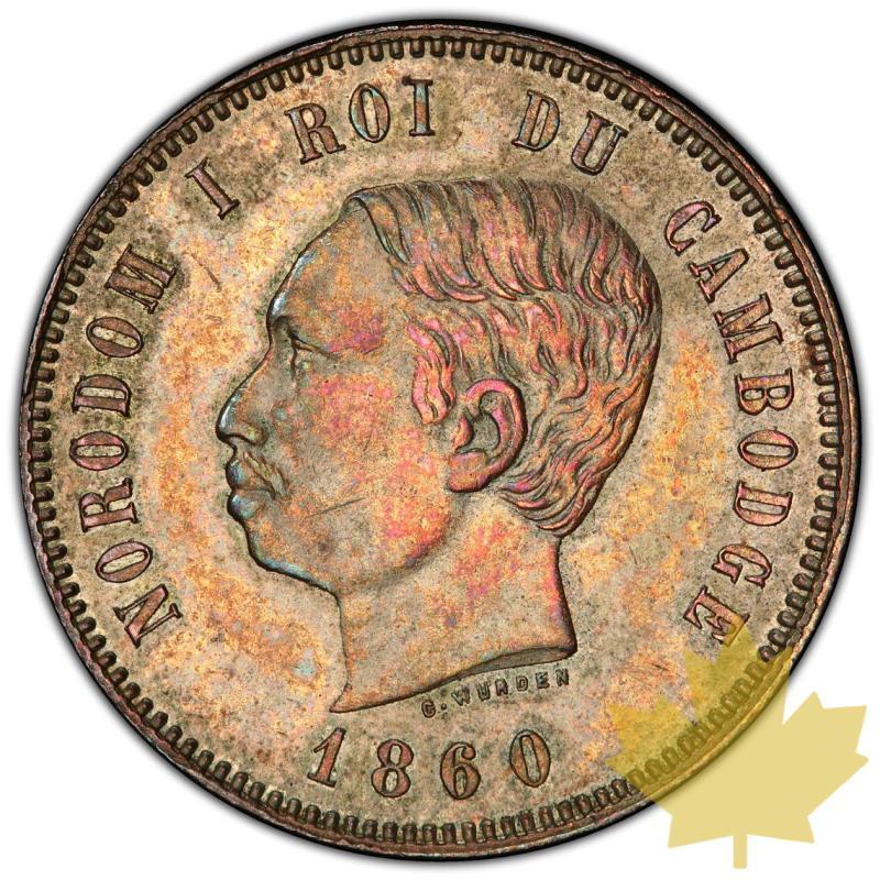 CAMBODIA-1860-4 FRANCS-Norodom Ier 1860-1904-PCGS AU55 - 20210702140941_CAMBODIA-1860-4FRANCS-1.jpg