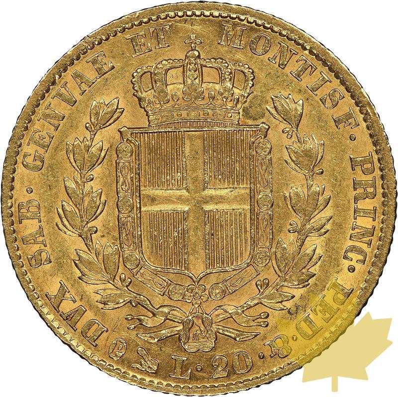 ITALIE-1849 G-20 LIRE-CARLO ALBERTO-GENOVA-NGC XF45 - 20210831111722_20lire-1849-genova-2.jpg