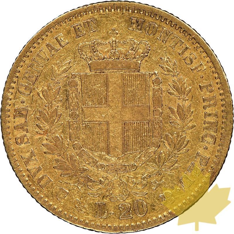 ITALIE-1851 -20 LIRE-VITTORIO EMANUELE II-GENOVA-NGC VF35 - 20210831112446_20lire-1851-genova-2.jpg