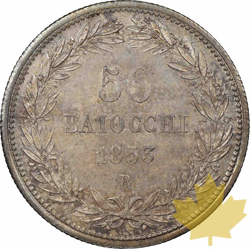 VATICAN-1853 AN VIII-50 BAIOCCHI-presque FDC - 20211008133114_vatican-1853-50baiocchi-2.jpeg