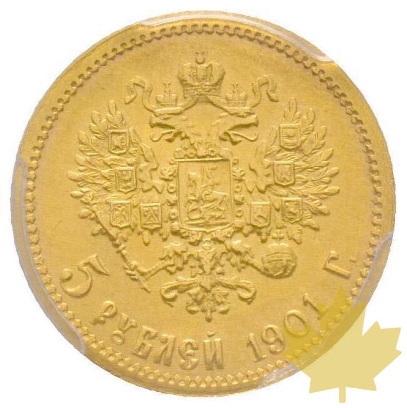 RUSSIE-1901 ФЗ-5 ROUBLES-Nicolas II 1894-1917-PCGS AU58 - 20211118155836_5roubles1901.jpg