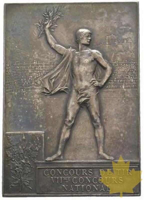 FRANCE-PLAQUE-concours de tir aux pigeons, Paris, 1900-SUP - 20211122171429_plaque-tir.jpg