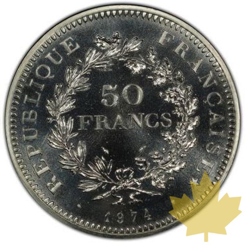 FRANCE-1974-50 FRANCS HERCULE- ARGENT-PCGS MS68 - 20220104135947_50francs1974fdc.jpg