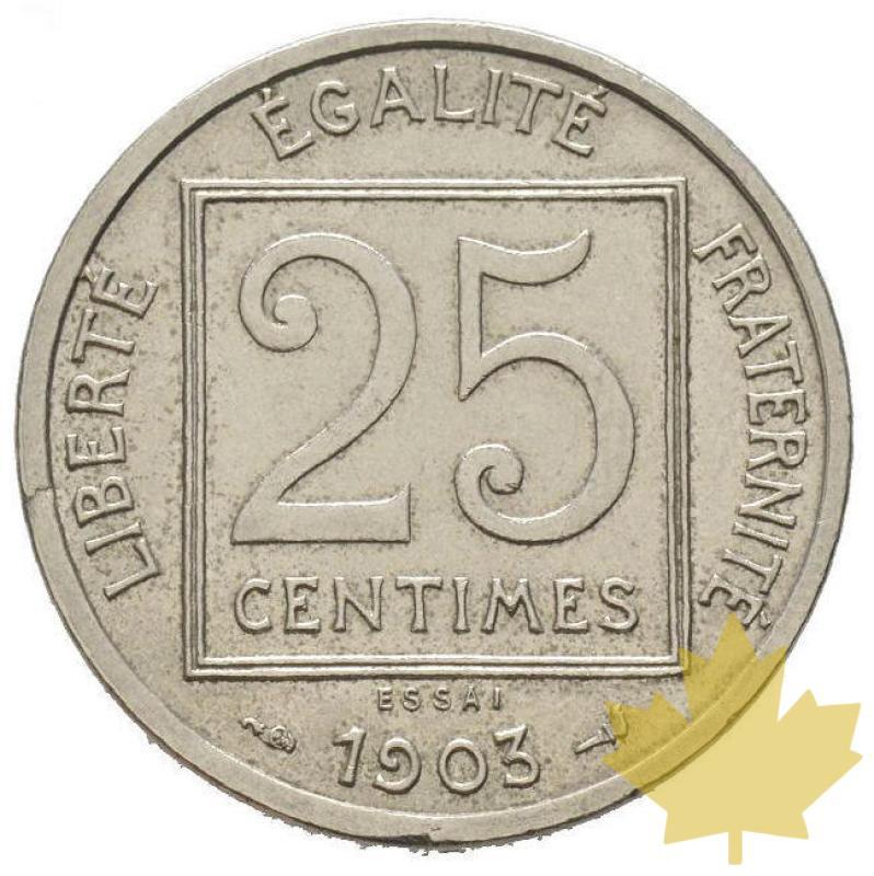 FRANCE-1903-ESSAI Prova di 25 centesimi Patey-PCGS SP63 - 20220121150007_25CENTIMES1903.jpg
