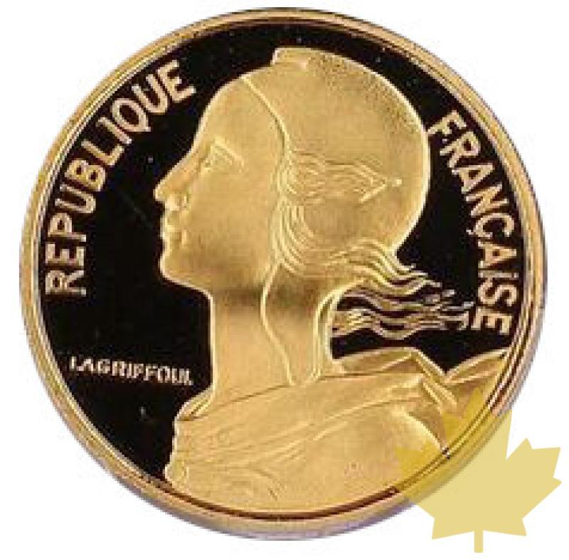 FRANCE-1980-Piéfort en or de 5 centimes Marianne-PCGS SP 69 - 20220201100246_5CENTIMES1980PIEFORTcopia.jpg