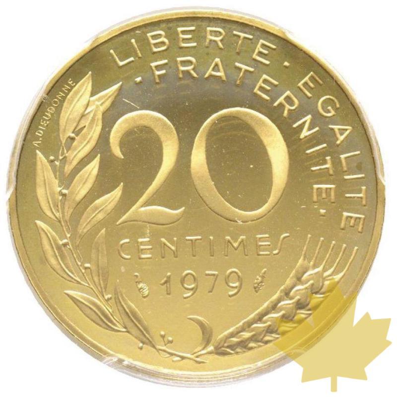 FRANCE-1979-Piéfort or de 20 centimes Marianne-PCGS SP 67 - 20220201113714_20CENTIMES-1979-PIEFORT2.jpg