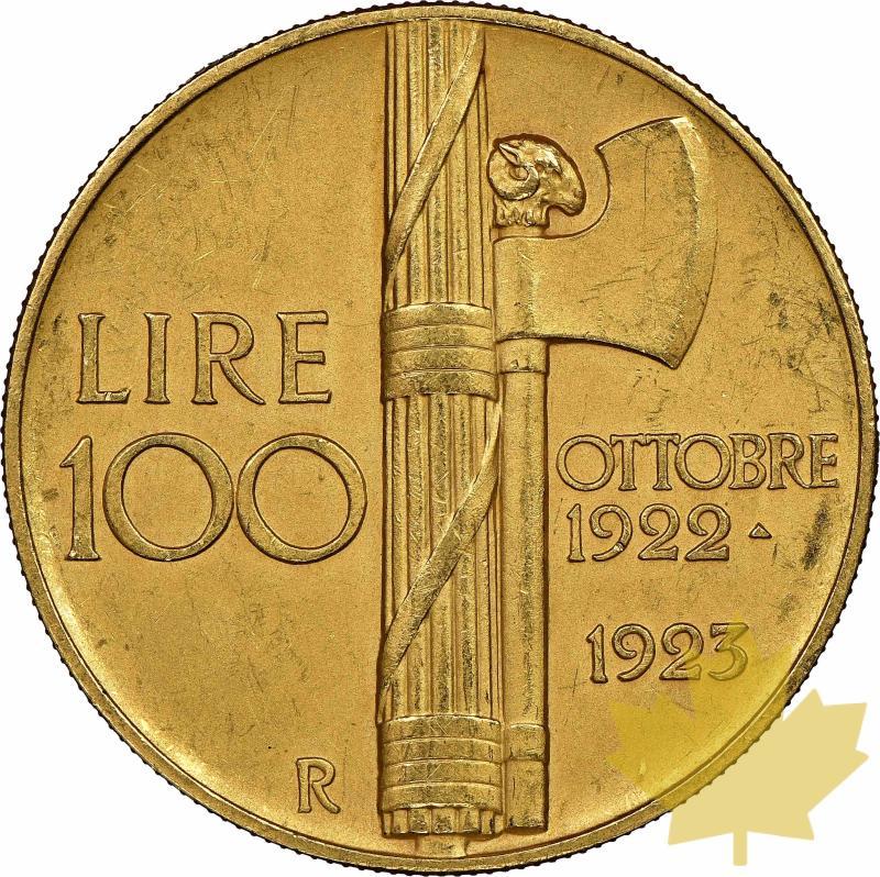 ITALIE-1923- 100 Lire-Vittorio Emanuele III-presque FDC - 20220201131142_100LIRE1923-FASCIO-2.jpg