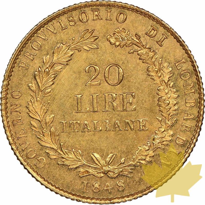 ITALIE-1848-MILANO-20 LIRE Governo Provvisorio-presque FDC - 20220201132627_20LIRELOMBARDIA-.jpg