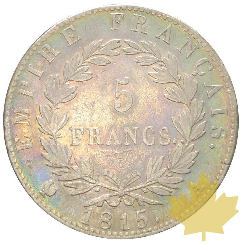 FRANCE-1815-5 FRANCS-NAPOLEON I-presque TTB - 20220209134710_5franchi1815parigi-2.JPG