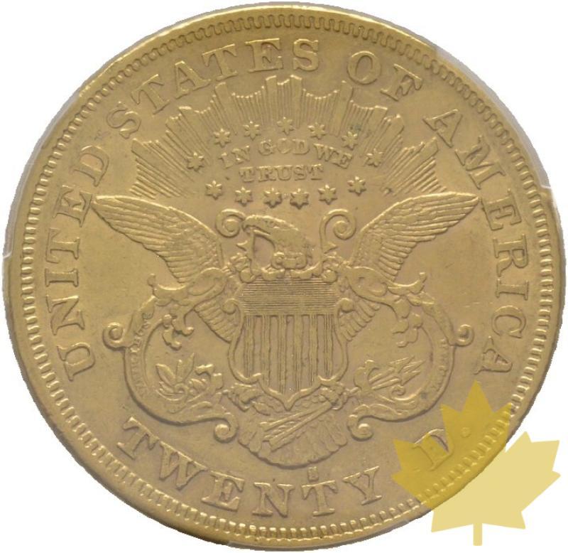 USA-1876 S-20 DOLLAR- Liberty Head- PCGS AU53 - 20220303143020_20dollars-usa-r.jpg
