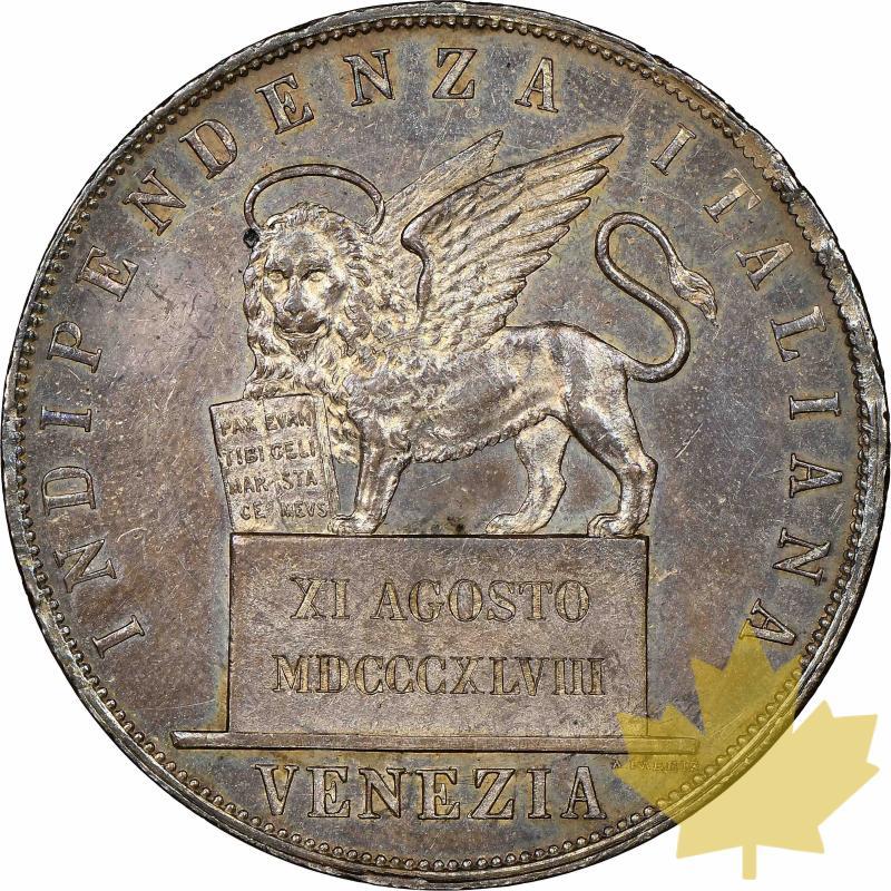 ITALIE-1848-VENEZIA-5 LIRE INDIPENDENZA ITALIANA-NGC MS63+ - 20220405171103_5LIRE1848_VENEZIA1.jpg