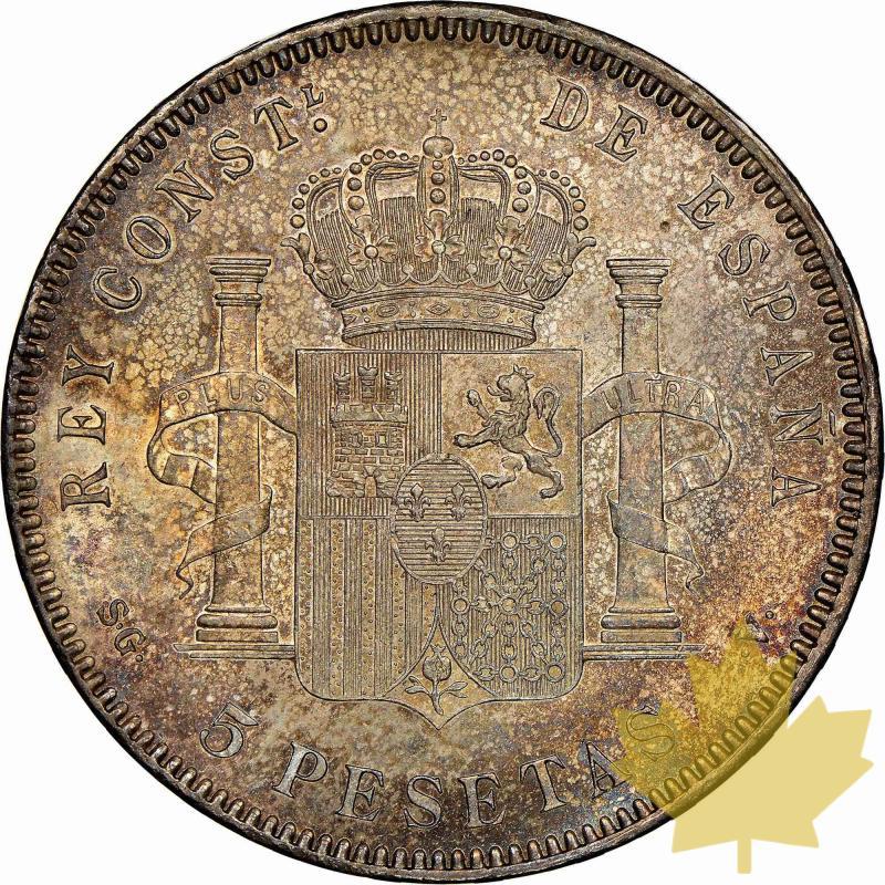 ESPAGNE-1899-5 Pesetas-Alfonso XIII_ NGC MS62 - 20220520101315_5PESETAS1899_2.jpg