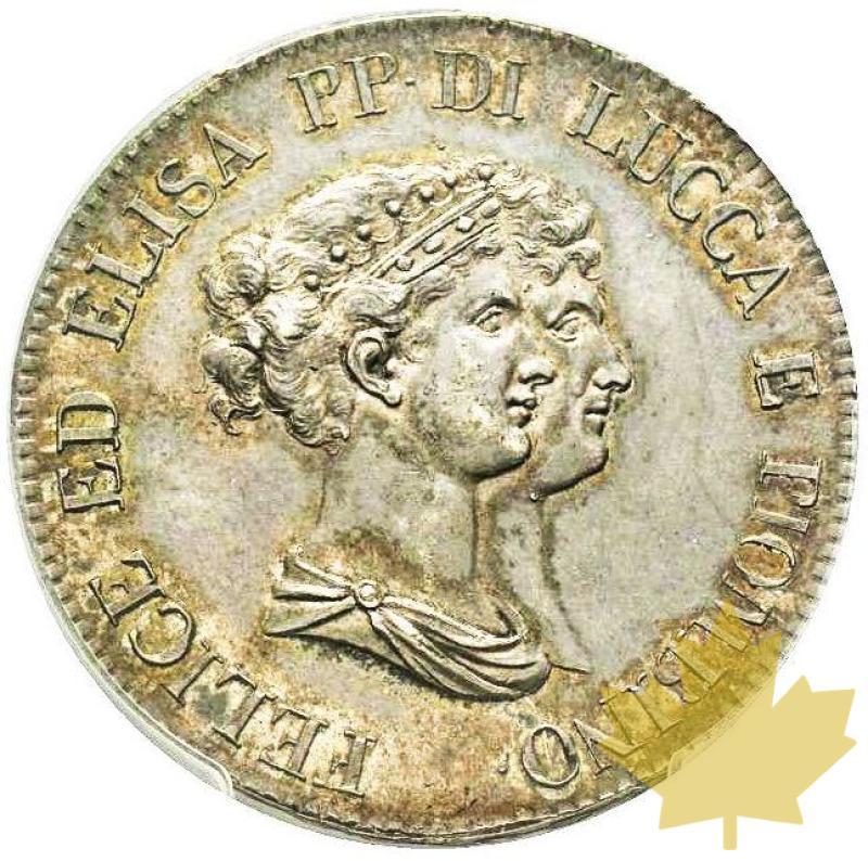 ITALIE-1806-5 FRANCHI LUCCA- PCGS MS 62 Rare - 20220602100750_LUCCA5FRANCHI1.jpg