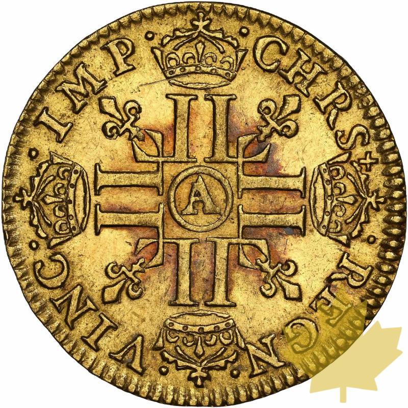 FRANCE-1643-1/2 Louis or à la mèche longue-presque Superbe - 20220627161725_DEMILOUIS1643_2.jpg