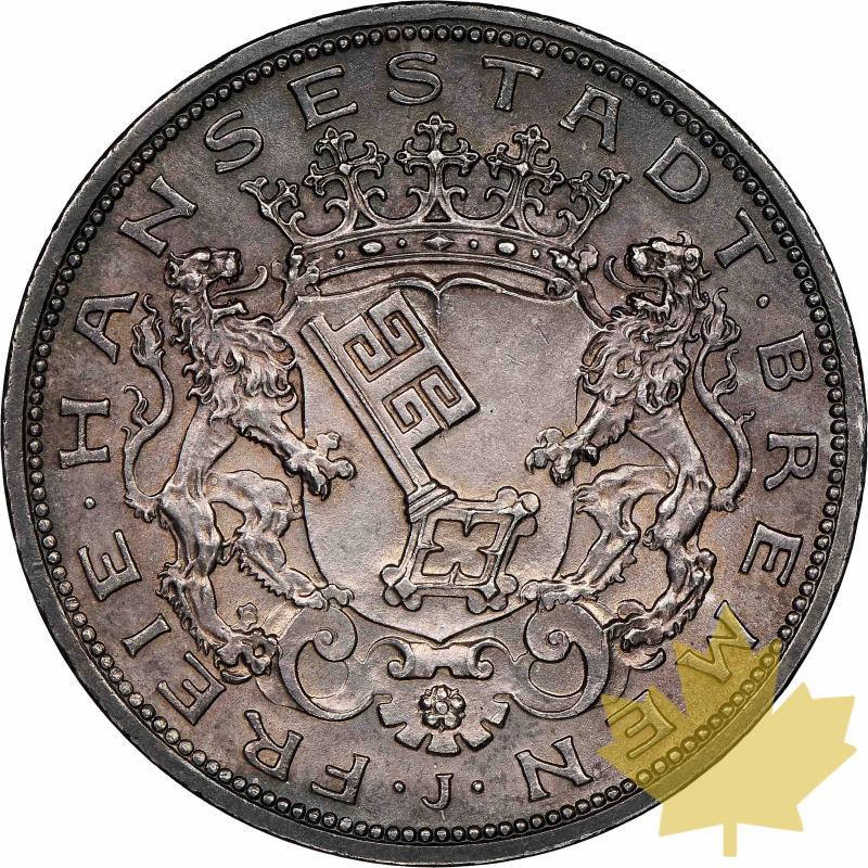 ALLEMAGNE-1906 J-5 Mark-Bremen-NGC MS 64 - 20220711161636_5MARK1906BREMEN_1.jpg