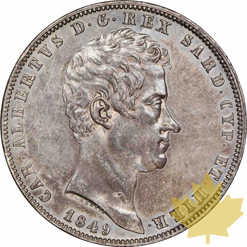 ITALIE-1849-5 Lire- Carlo Alberto-Genova-Superbe - 20220715100947_5LIRE1849GENOVA_1.jpg