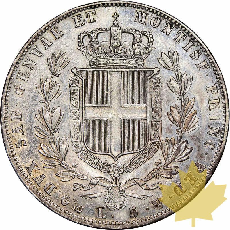 ITALIE-1849-5 Lire- Carlo Alberto-Genova-Superbe - 20220715100947_5LIRE1849GENOVA_2.jpg