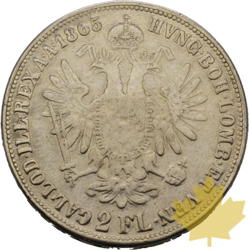 AUTRICHE-1865 A-2 GULDEN-FRANCOIS JOSEPH-B-TB - 20220728133944_4590_r.jpg