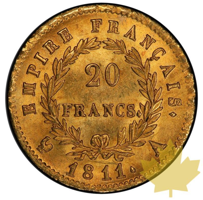 FRANCE-1811A-20 FRANCS-NAPOLEON EMPEREUR-PCGS MS63 - 20220808140321_100FRANCS1811A_2.jpg